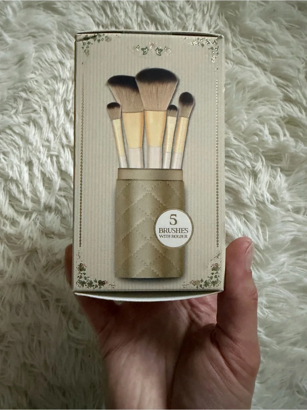 Quilted Gold Travel Brush Set (5 pc)